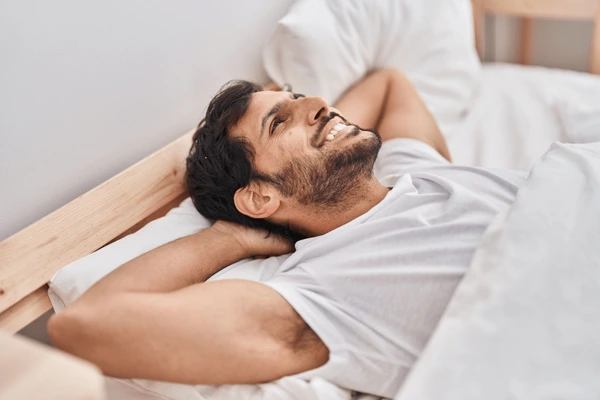 Confident man after a casual date